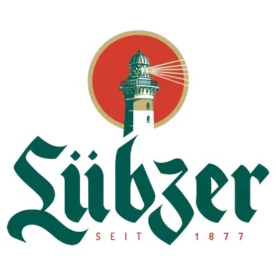 Biersauce | mit dem LÜBZER KÜSTEN HELL-Logo, das einen Leuchtturm, eine rote Sonne und den Schriftzug Lübzer Küsten Hell seit 1877 zeigt. Gartenmöbel und Grills kaufen in Rostock, Mecklenburg-Vorpommern.